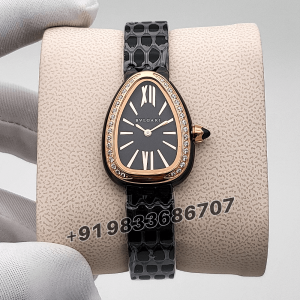 Bvlgari Serpenti Seduttori Black Dial Diamond Set High Quality Women’s Watch (1)