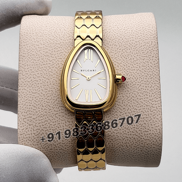 Bvlgari Serpenti Seduttori Yellow Gold White Dial High Quality Women’s Watch (1)