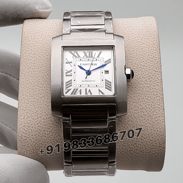 Cartier Tank Francaise Stainless Steel White Dial High (1) (1)