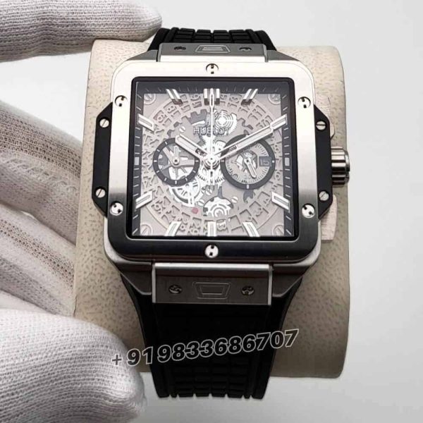 Hublot Square Bang Unico Titanium Chronograph 42mm Super High Quality First Copy Watch (1)