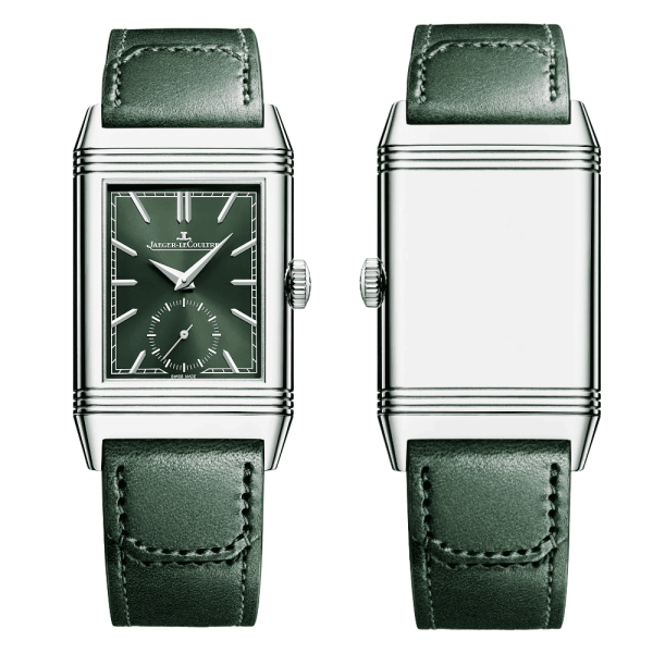 Jaeger-LeCoultre Reverso Tribute Monogace Small Seconds Green leather Strap Exact 11 Top Quality Replica Super Clone Swiss ETA