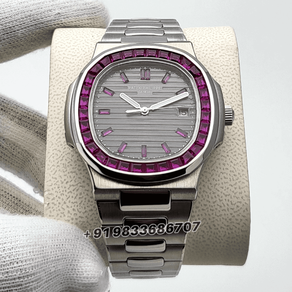 Patek Philippe Nautilus Pink Emerald 41mm High Quality Swiss Automatic Replica Watch