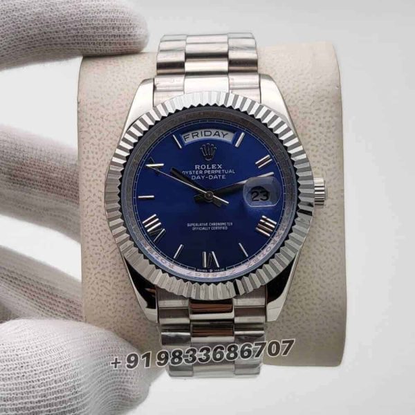 Rolex Day-Date Roman Blue Dial Super High Quality Swiss Automatic Watch (1)