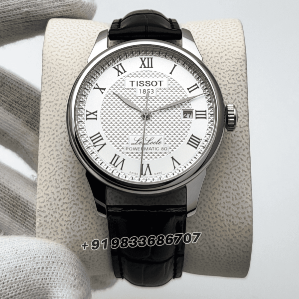 Tissot Le Locle Roman Marking Silver Dial 39mm Leather Strap High Quality Swiss Automatic Movement Watch