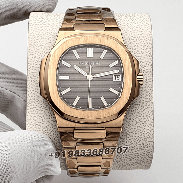 Patek Philippe Nautilus 18kt Rose Gold 5711/1R-001 Brown Dial 40mm Exact 1:1 Replica Top Quality Super Clone Swiss ETA 324 S C Automatic Movement Watch